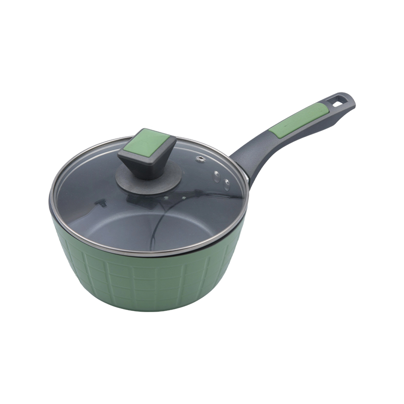 Patelnia z kutego aluminium z niebieską powłoką ceramiczną