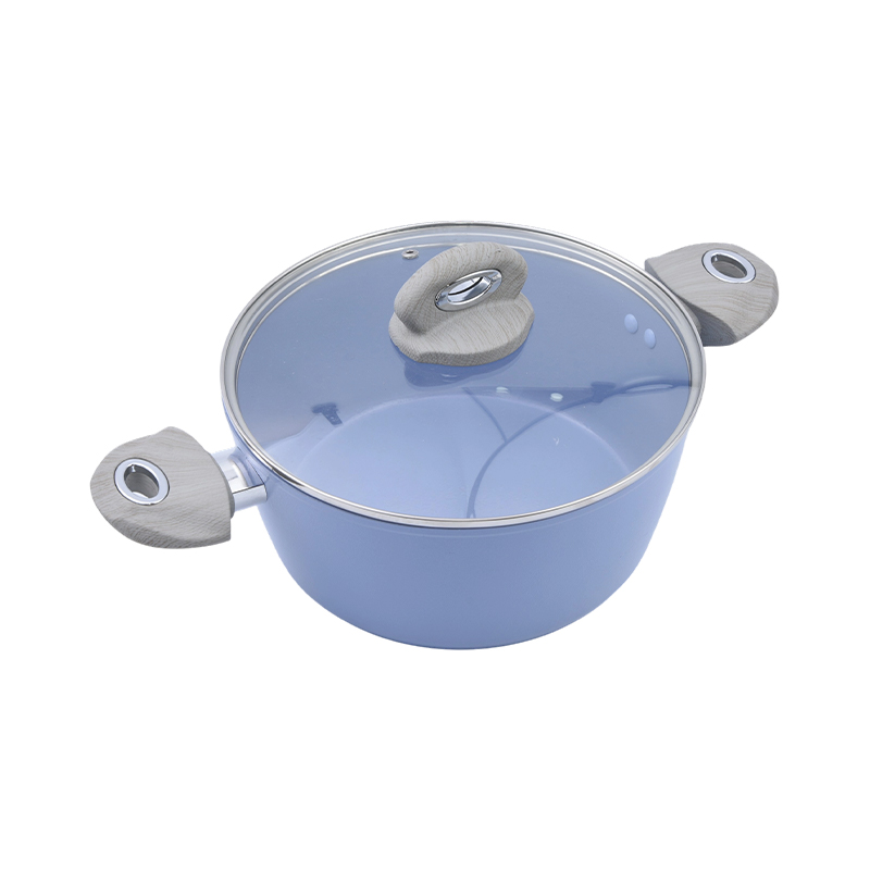 Zapiekanka z kutego aluminium z niebieską powłoką ceramiczną