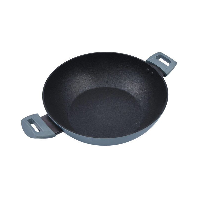 Dwustronne uchwyty do woka z kutego aluminium