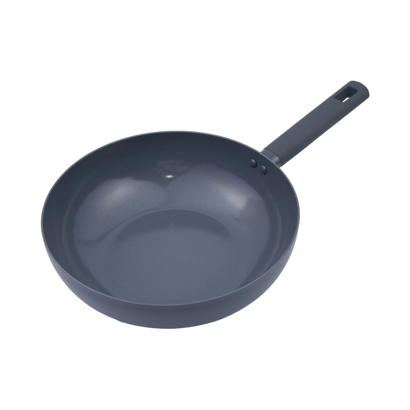 Tłoczony aluminiowy wok z czarnego marmuru
