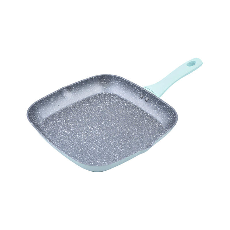 Kuta aluminiowa patelnia grillowa z szarym marmurem